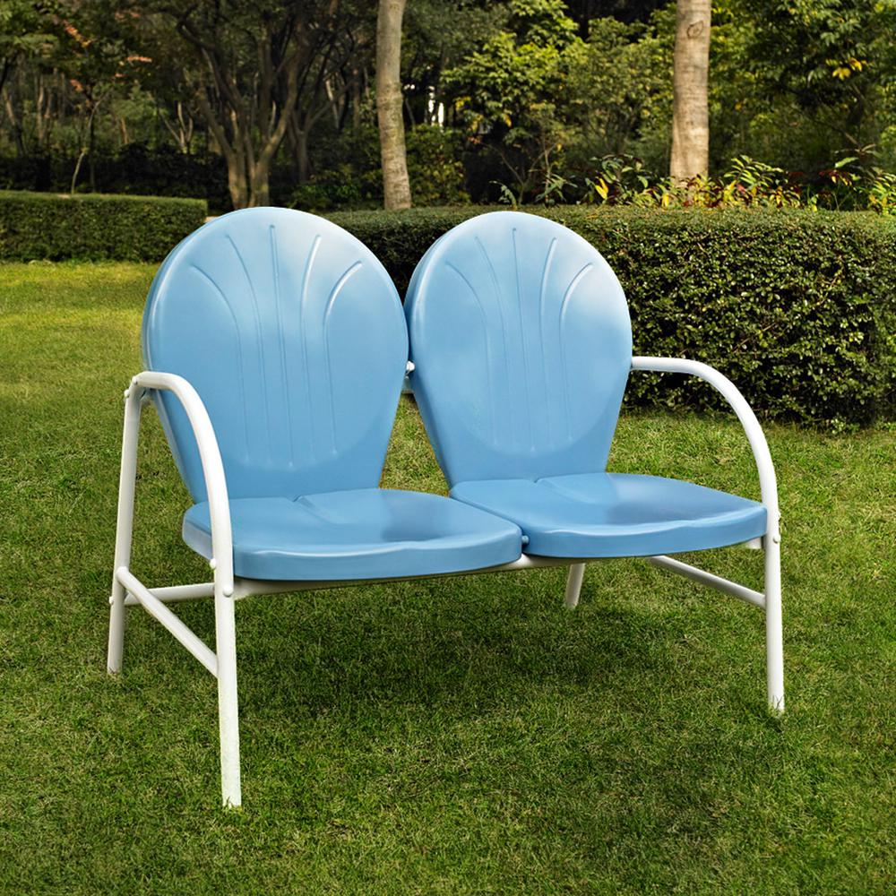 Griffith Retro Outdoor Loveseat. Picture 2