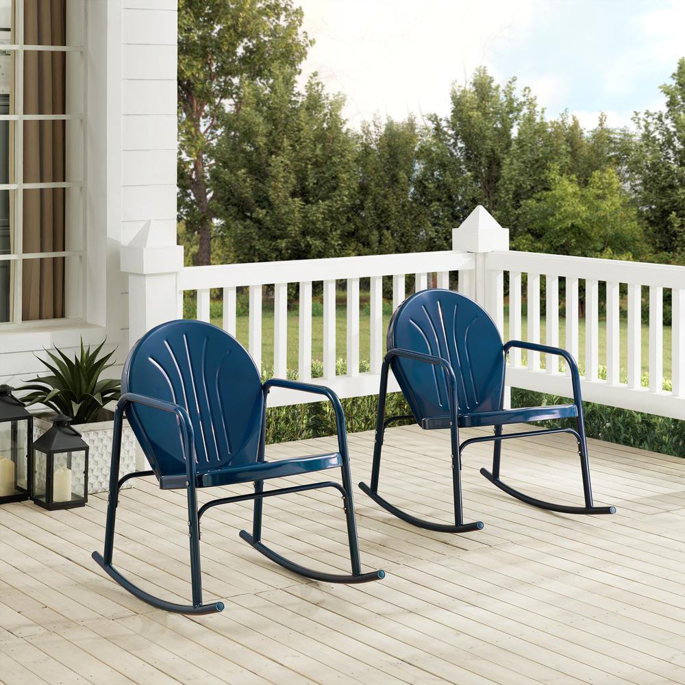 Griffith 2Pc Retro Outdoor Rocking Chair Set. Picture 4
