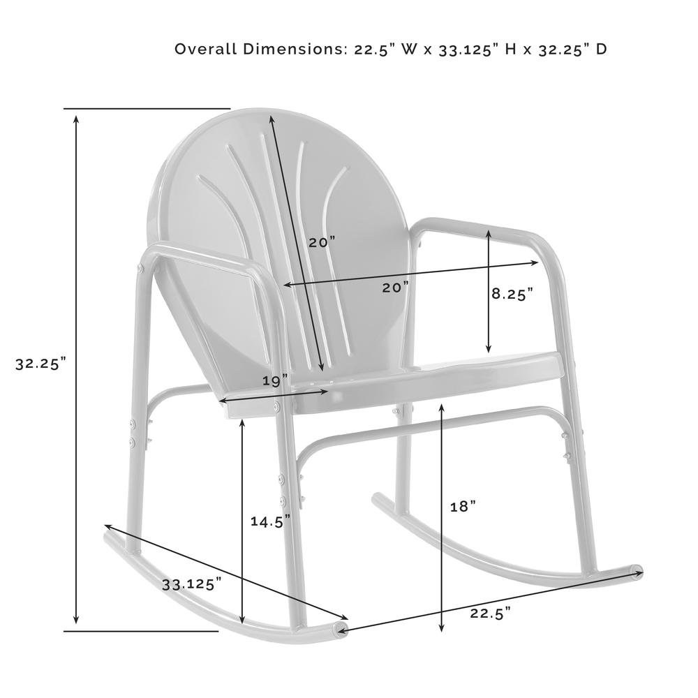 Griffith 2Pc Retro Outdoor Rocking Chair Set. Picture 5
