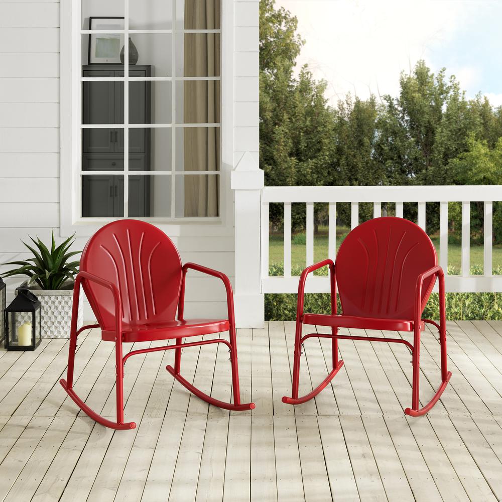 Griffith 2Pc Retro Outdoor Rocking Chair Set - 2 Rocking Chairs. Picture 3