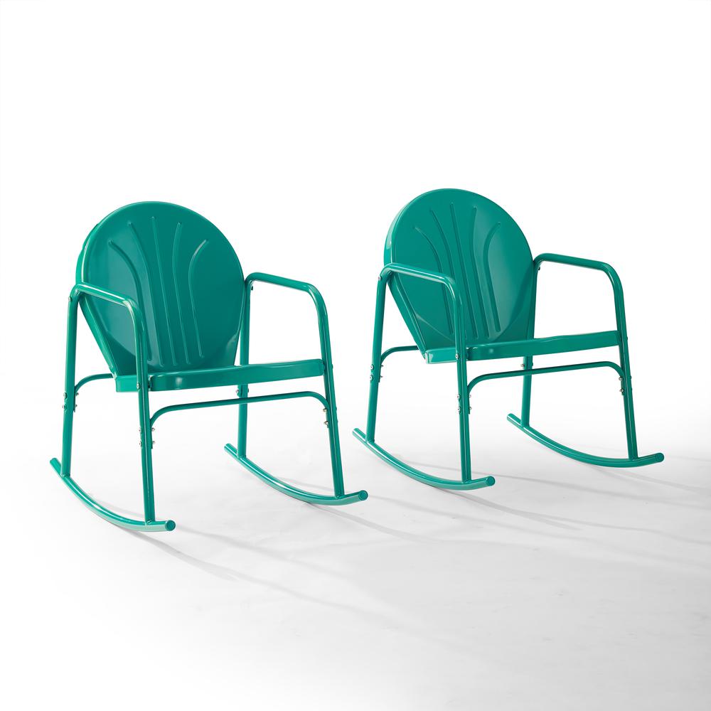 Griffith 2Pc Retro Outdoor Rocking Chair Set - 2 Rocking Chairs. Picture 4