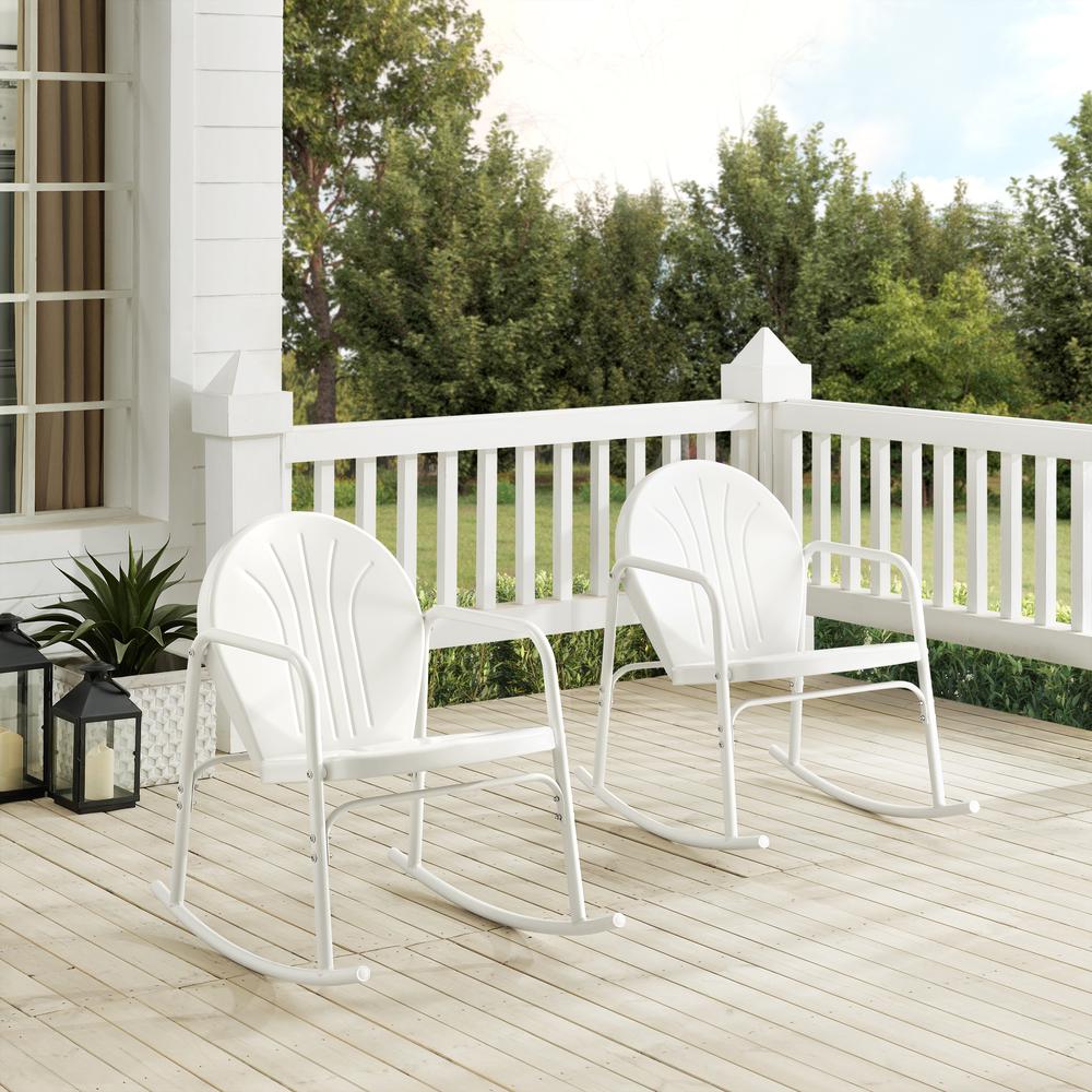 Griffith 2Pc Retro Outdoor Rocking Chair Set - 2 Rocking Chairs. Picture 2
