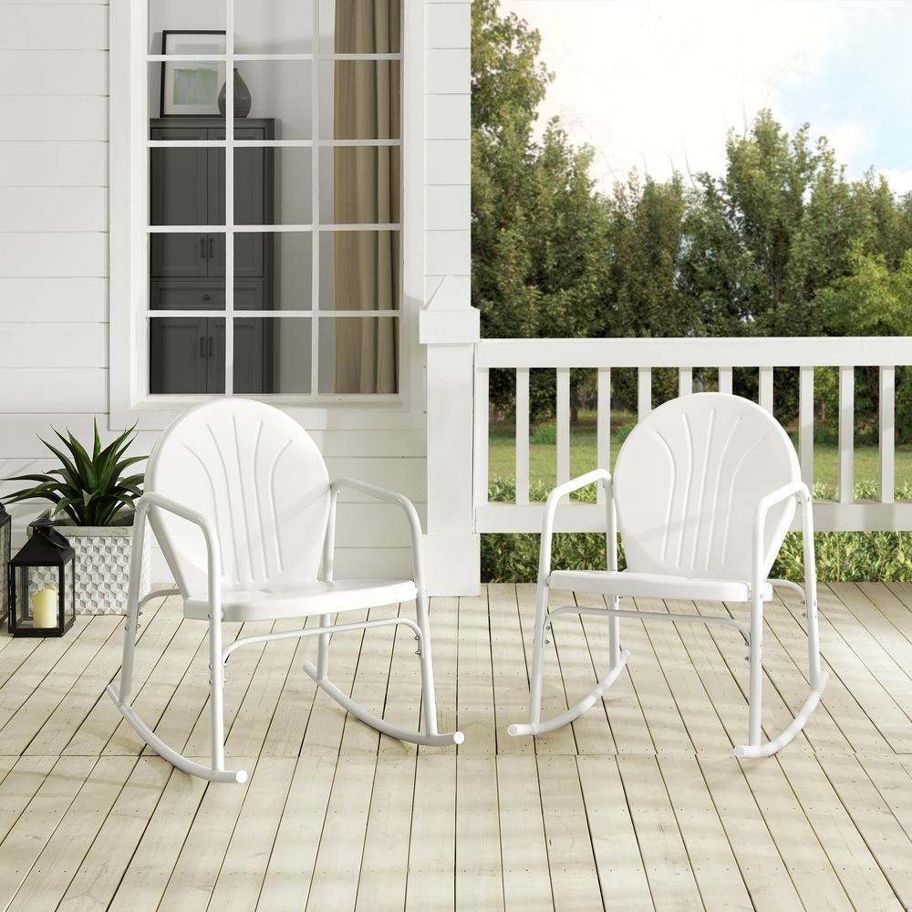 Griffith 2Pc Retro Outdoor Rocking Chair Set - 2 Rocking Chairs. Picture 3