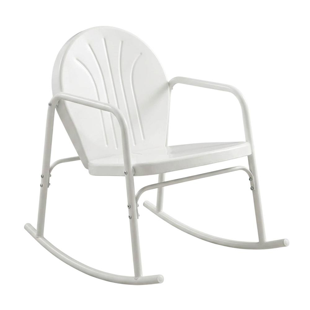 Retro Wooden Rocking Chair Set with Anti-Tip Hardware for Outdoor Use. Picture 1