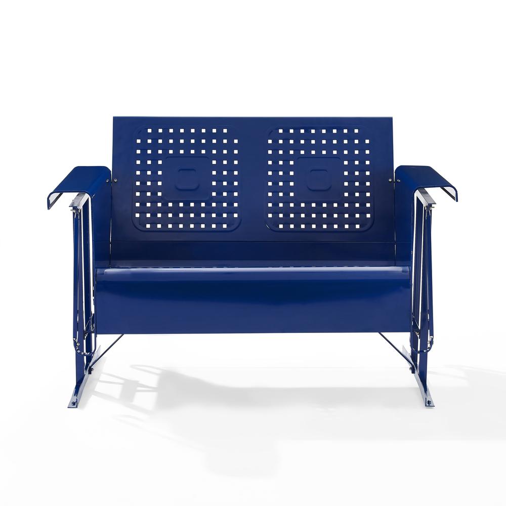 Bates Retro Outdoor Loveseat Glider. Picture 2