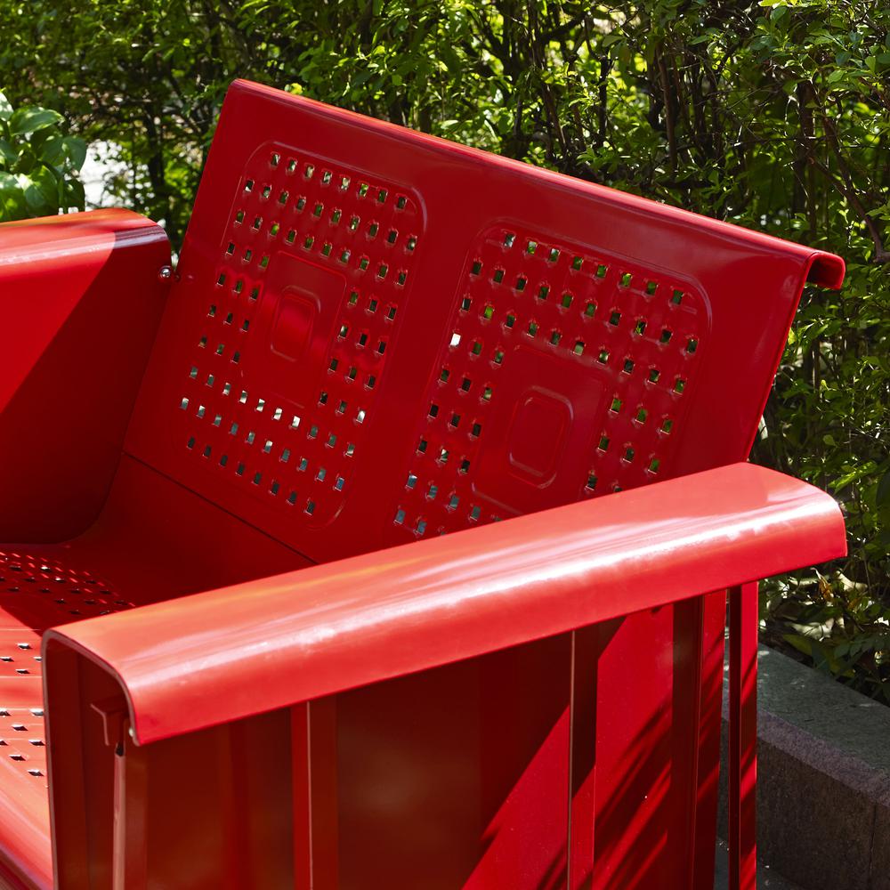 Bates Retro Outdoor Loveseat Glider. Picture 6