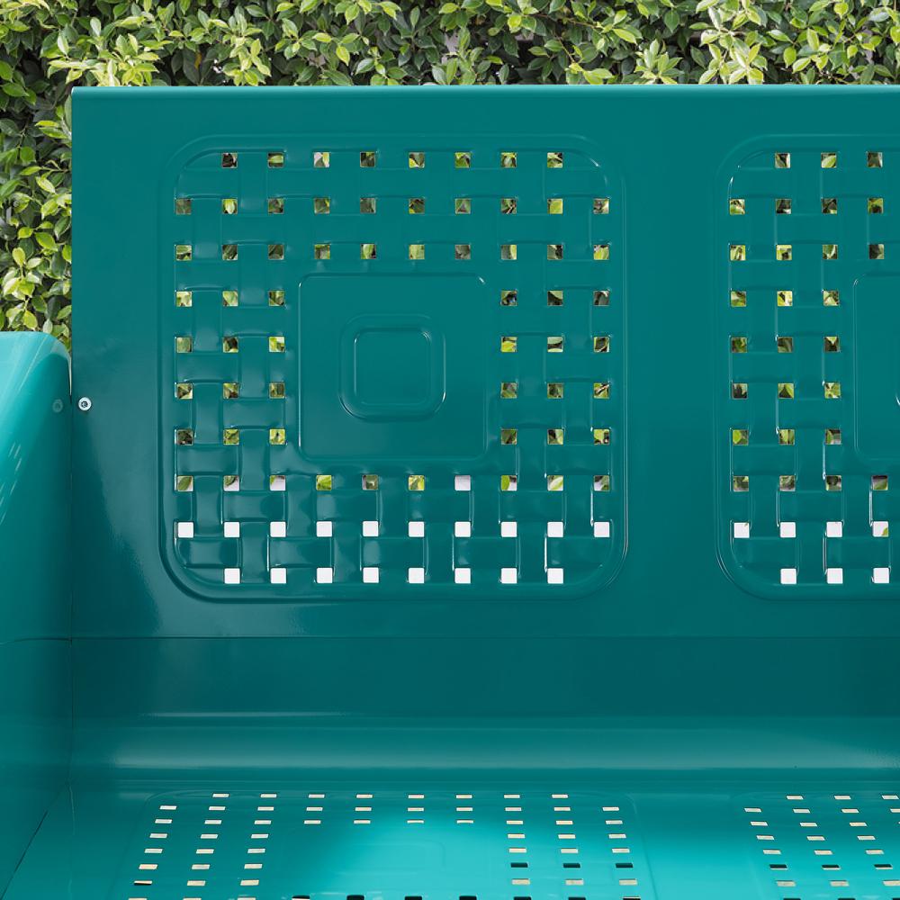 Bates Retro Outdoor Loveseat Glider. Picture 9