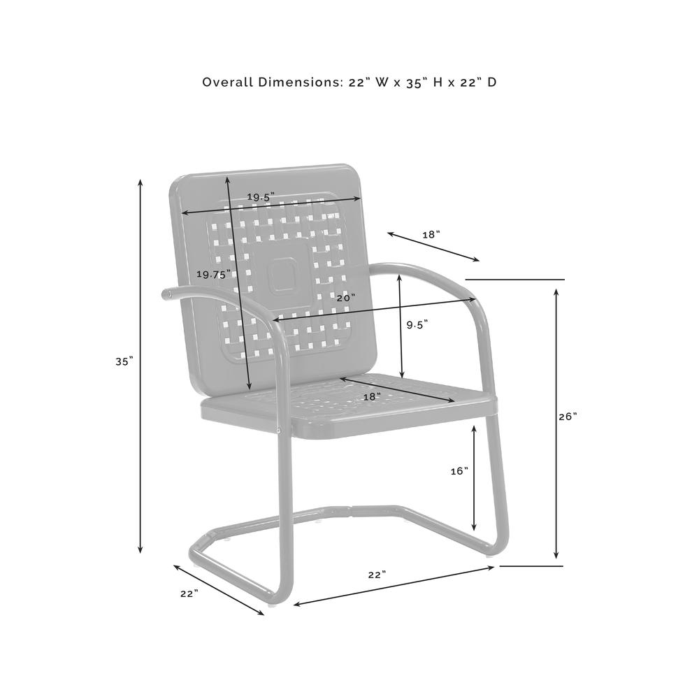Bates 2Pc Retro Outdoor Chair Set. Picture 13