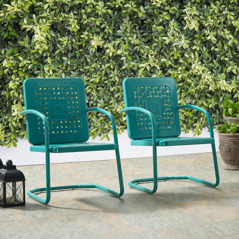 Bates 2Pc Retro Outdoor Chair Set - 2 Armchairs. Picture 2
