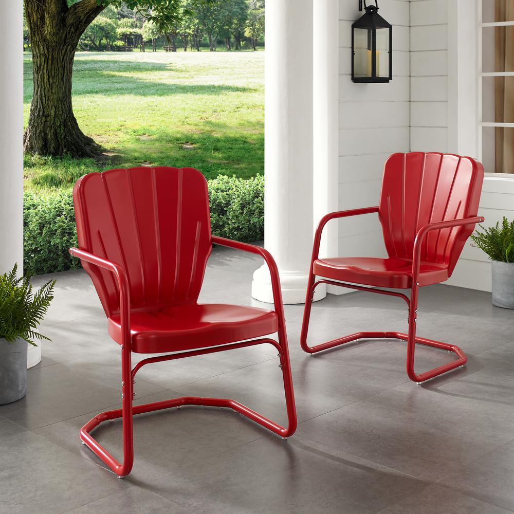 Ridgeland 2Pc Retro Outdoor Chair Set - 2 Chairs. Picture 2