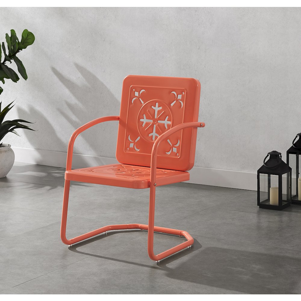 Azalea 2-Piece Retro Outdoor Chair Set - 2 Chairs. Picture 6