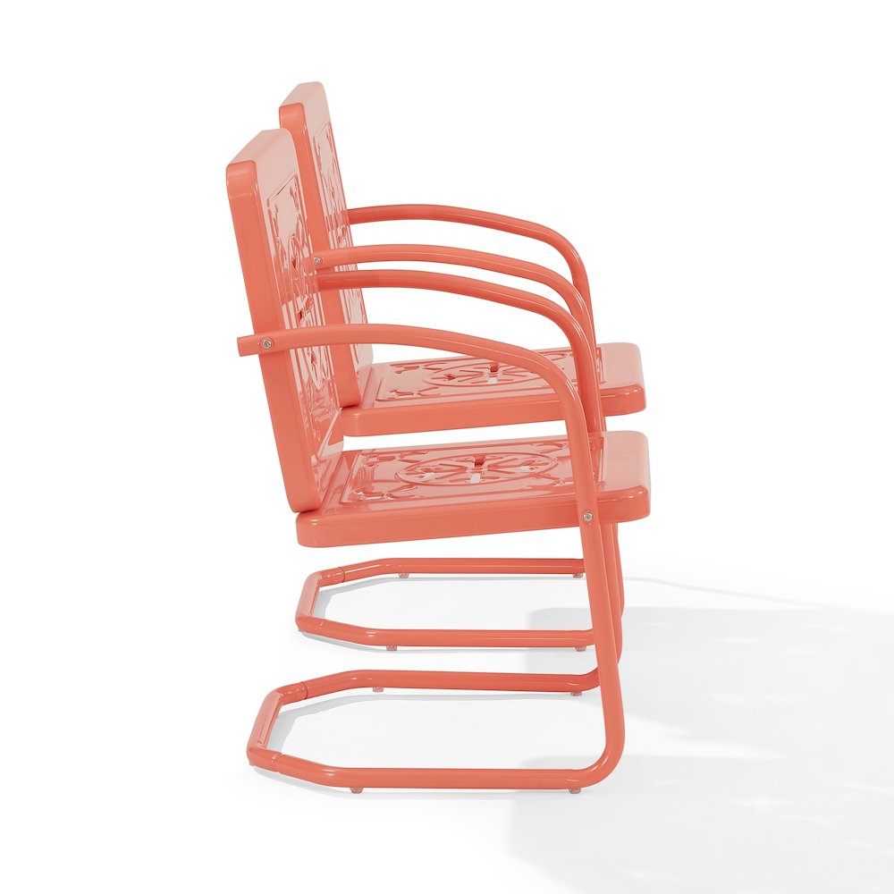 Azalea 2-Piece Retro Outdoor Chair Set - 2 Chairs. Picture 3