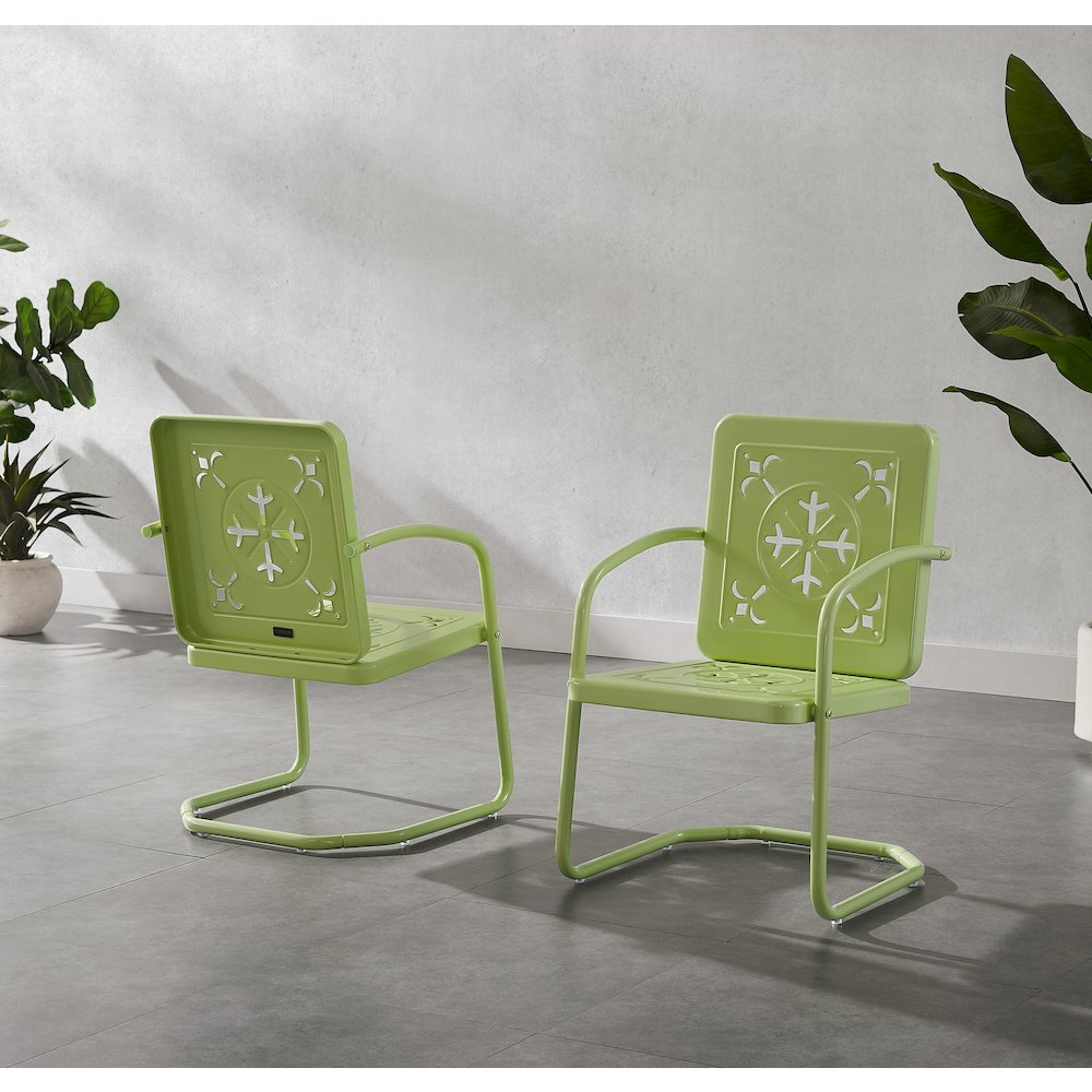 Azalea 2-Piece Retro Outdoor Chair Set - 2 Chairs. Picture 4