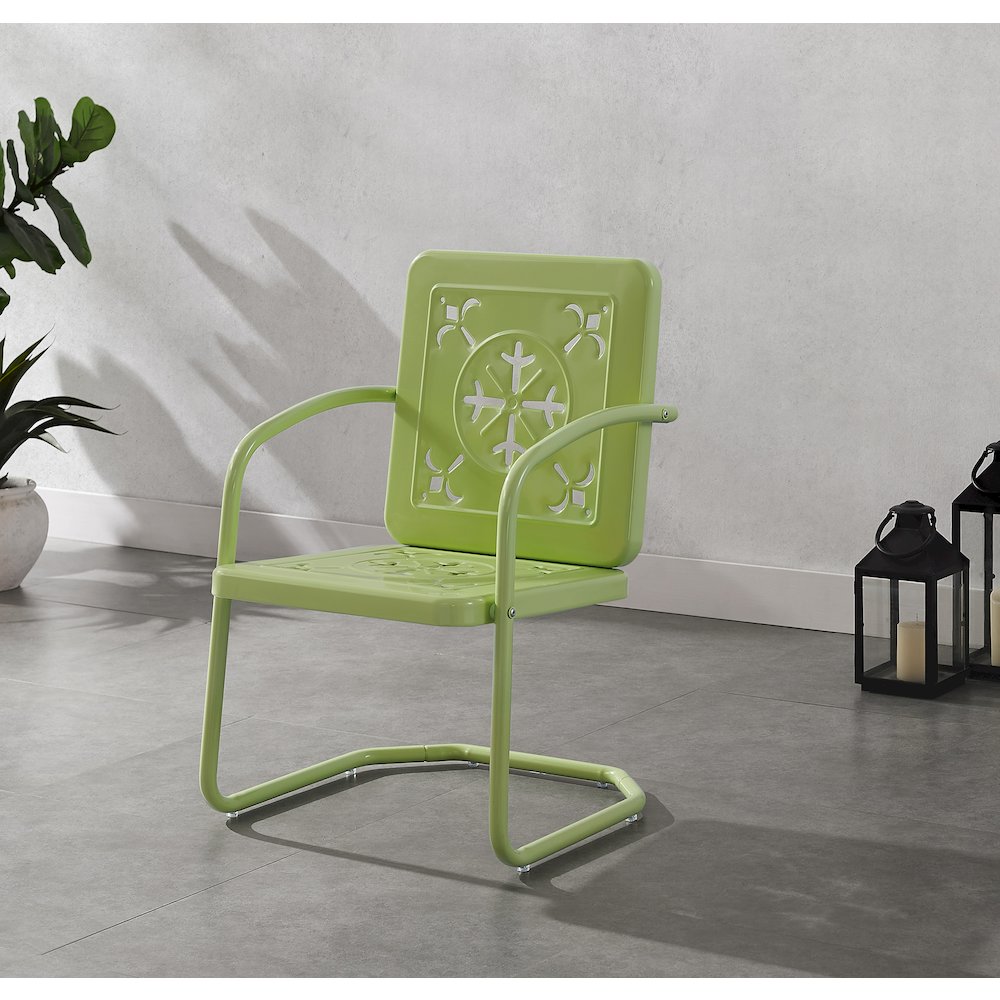 Azalea 2-Piece Retro Outdoor Chair Set - 2 Chairs. Picture 6