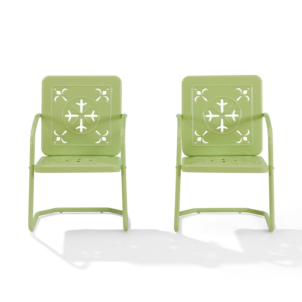 Azalea 2-Piece Retro Outdoor Chair Set - 2 Chairs. Picture 2