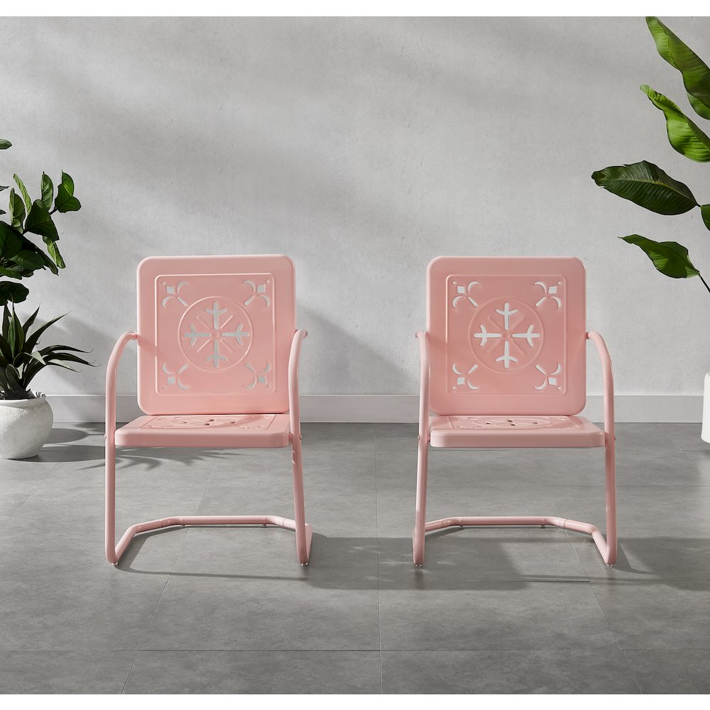 Azalea 2-Piece Retro Outdoor Chair Set - 2 Chairs. Picture 5