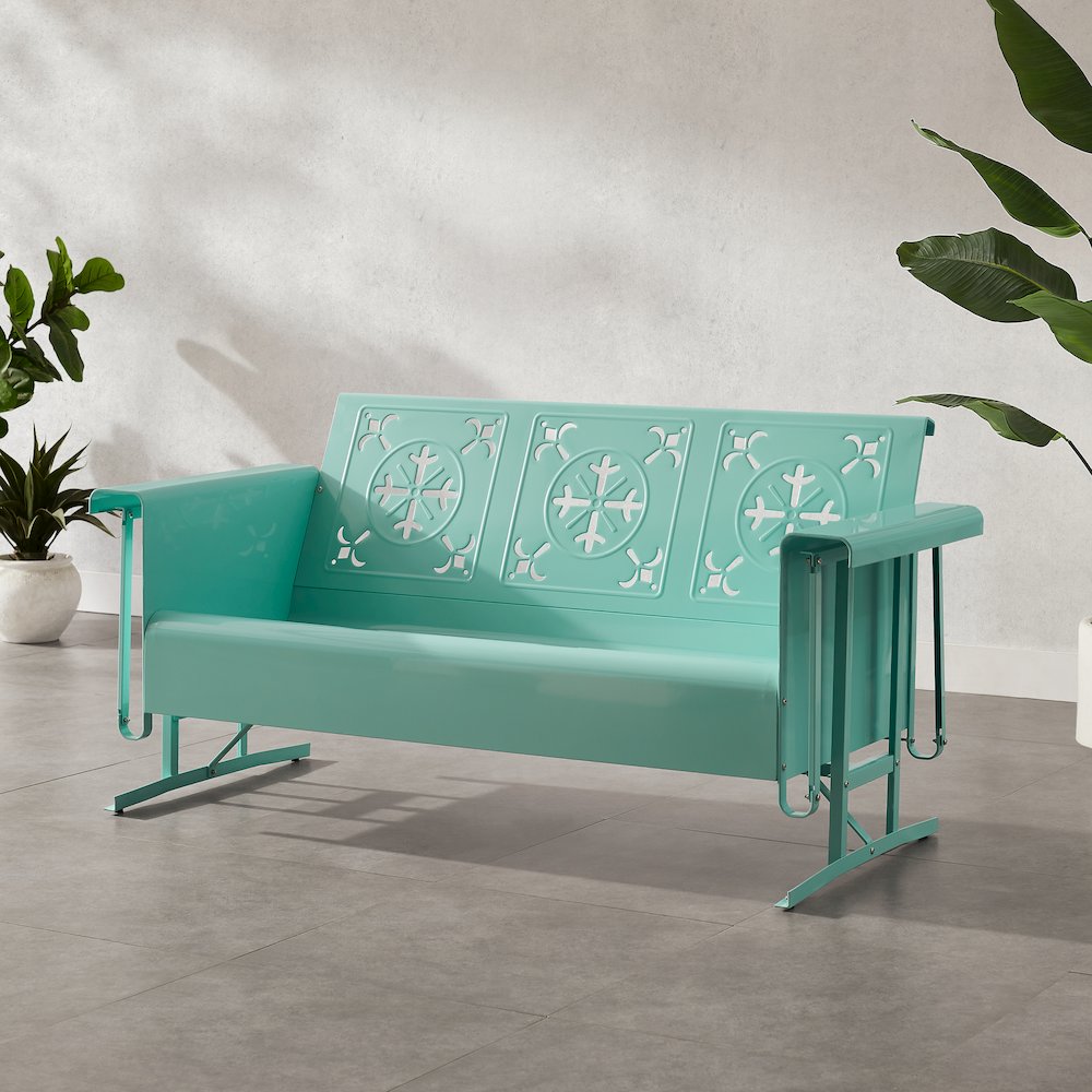 Azalea Retro Outdoor Sofa Glider. Picture 4