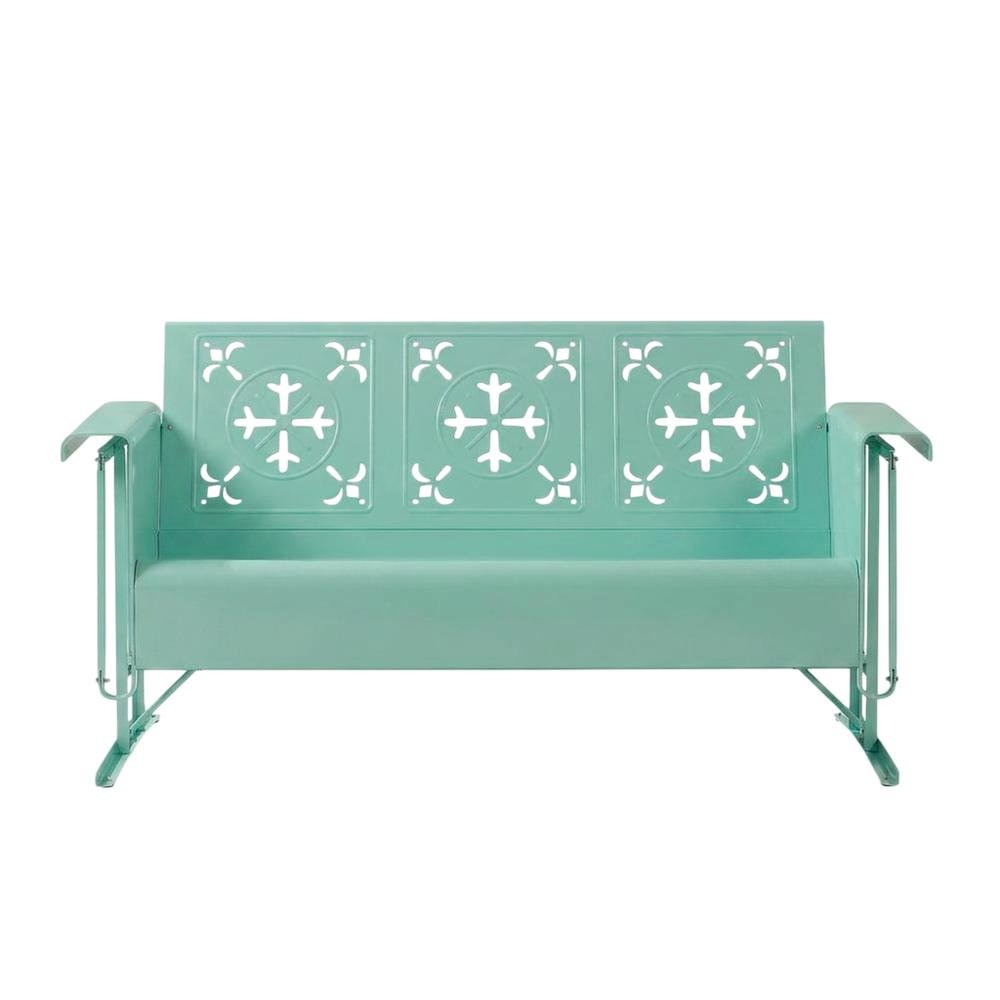 Outdoor sofa with retro design and metal frame for outdoor use. Picture 3