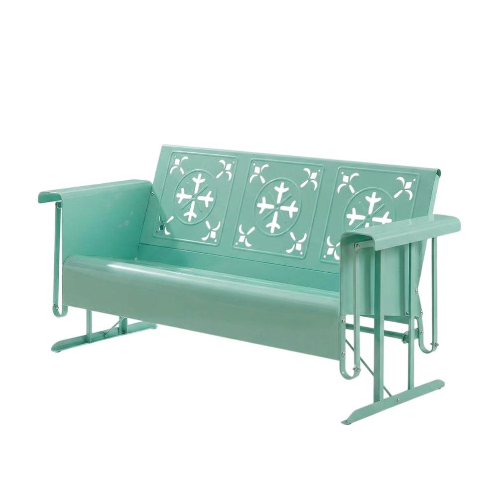 Outdoor sofa with retro design and metal frame for outdoor use. Picture 1