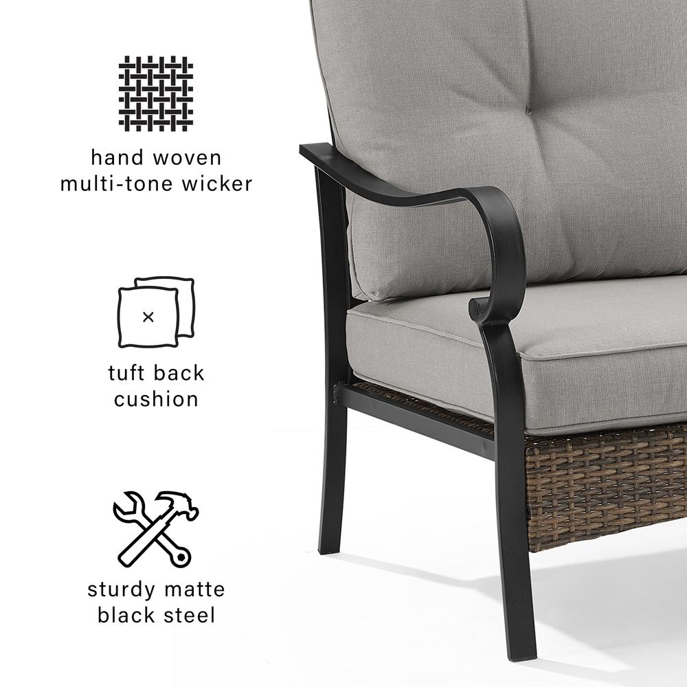 Dahlia 2Pc Metal And Wicker Outdoor Chair Set - 2 Armchairs. Picture 5