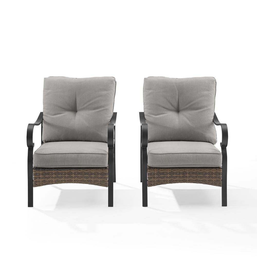 Dahlia 2Pc Metal And Wicker Outdoor Chair Set - 2 Armchairs. Picture 9
