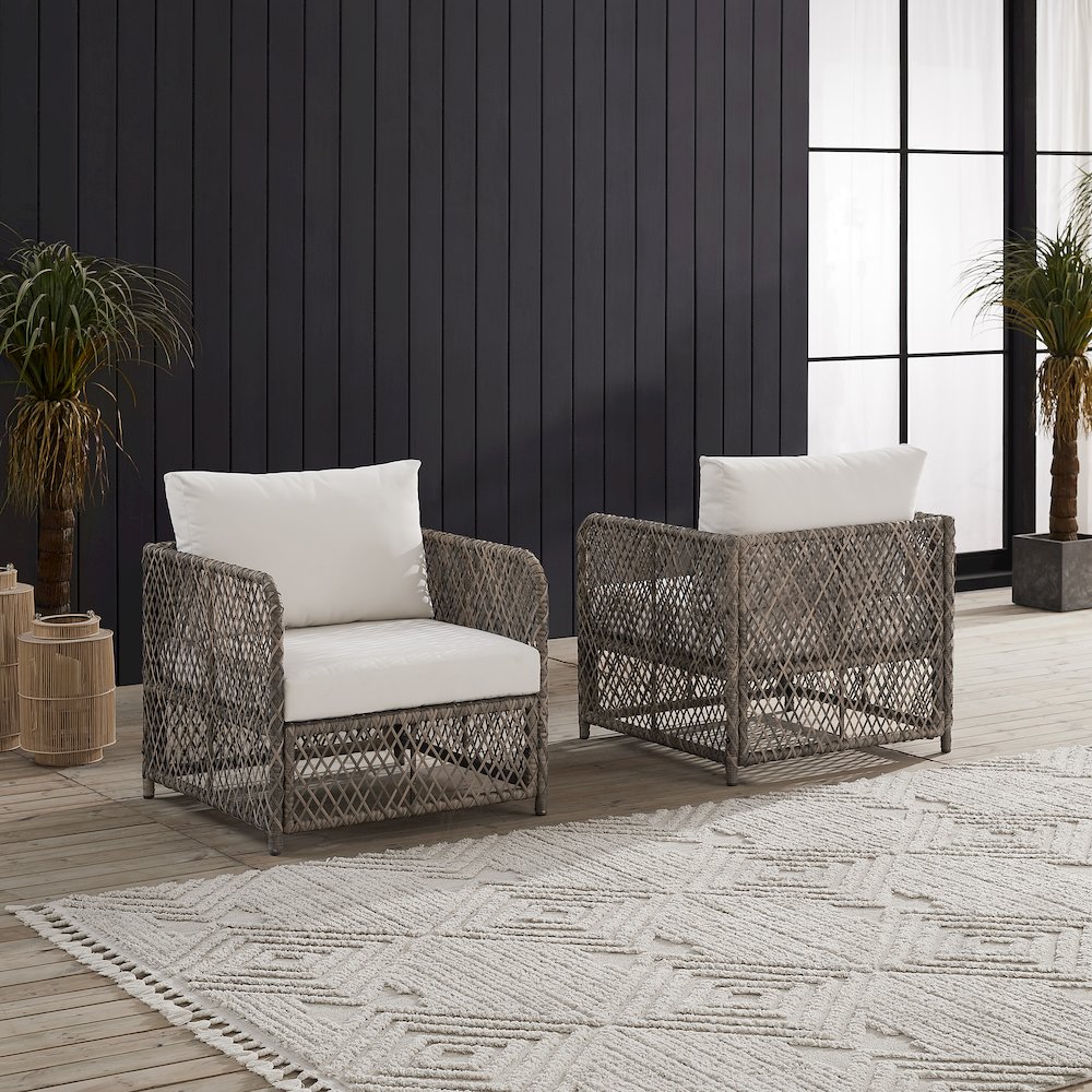 Granite Bay 2-Piece Wicker Outdoor Chair Set - 2 Chairs. Picture 4