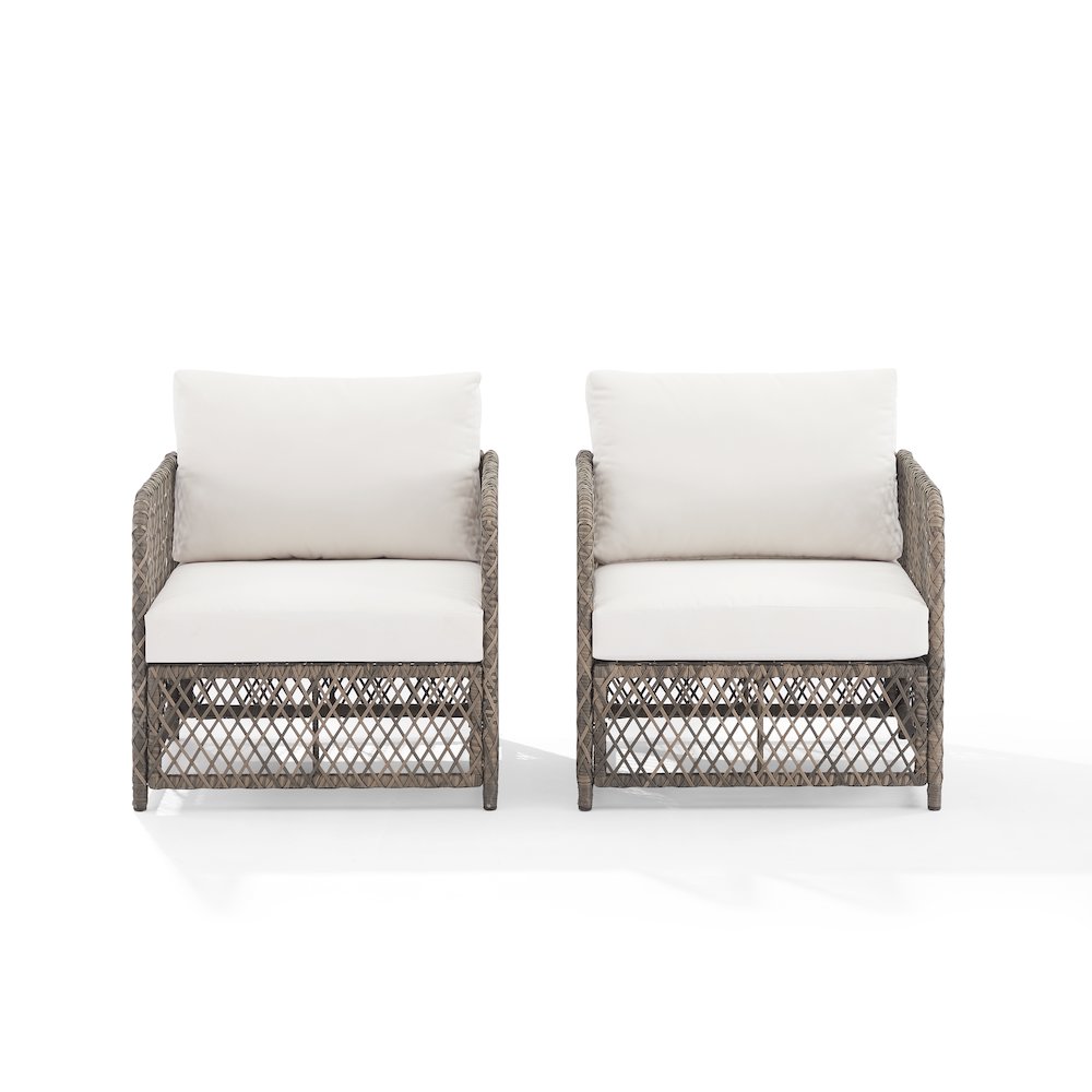 Granite Bay 2-Piece Wicker Outdoor Chair Set - 2 Chairs. Picture 2