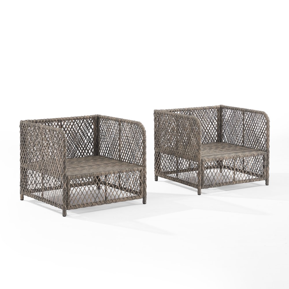 Granite Bay 2-Piece Wicker Outdoor Chair Set - 2 Chairs. Picture 3