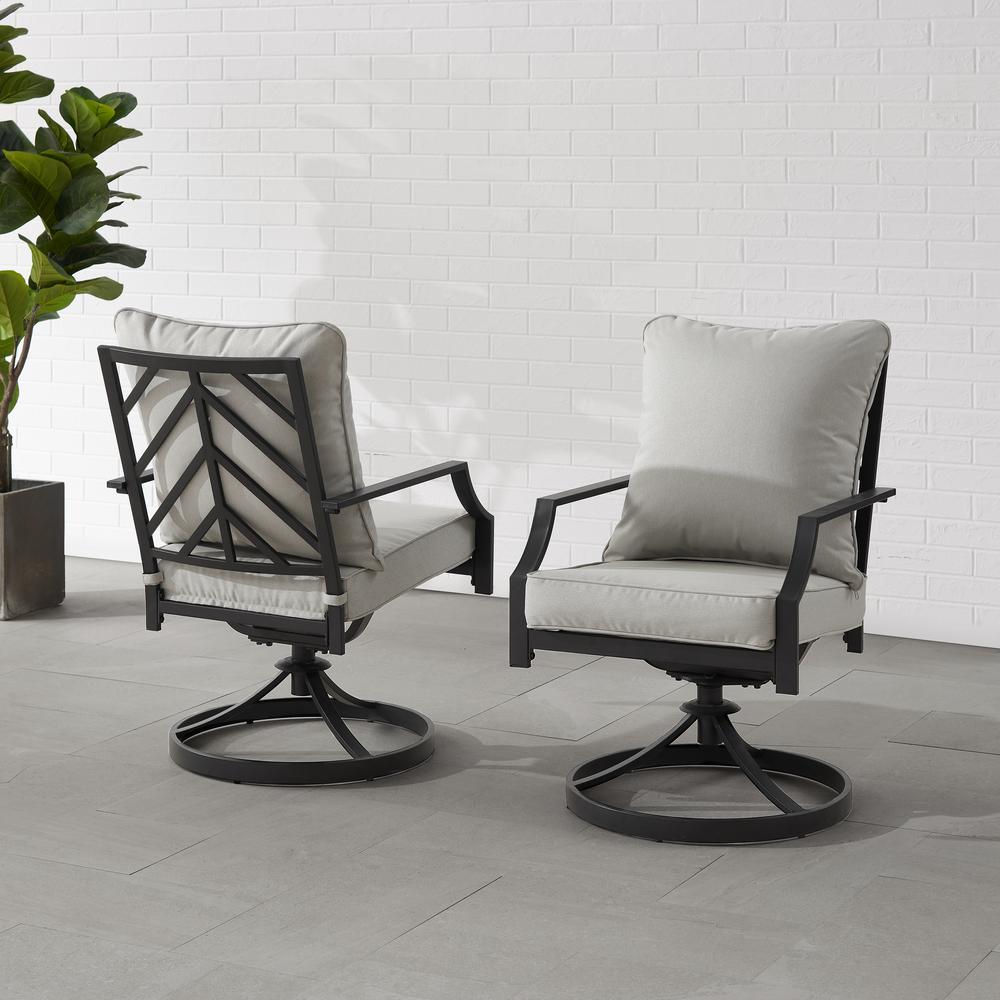Otto 2Pc Swivel Outdoor Dining Chair Set - 2 Swivel Chairs. Picture 6