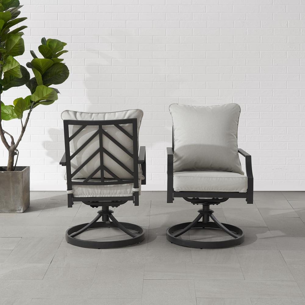 Otto 2Pc Swivel Outdoor Dining Chair Set - 2 Swivel Chairs. Picture 5
