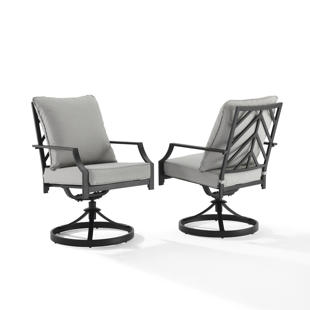 Otto 2Pc Swivel Outdoor Dining Chair Set - 2 Swivel Chairs. Picture 1