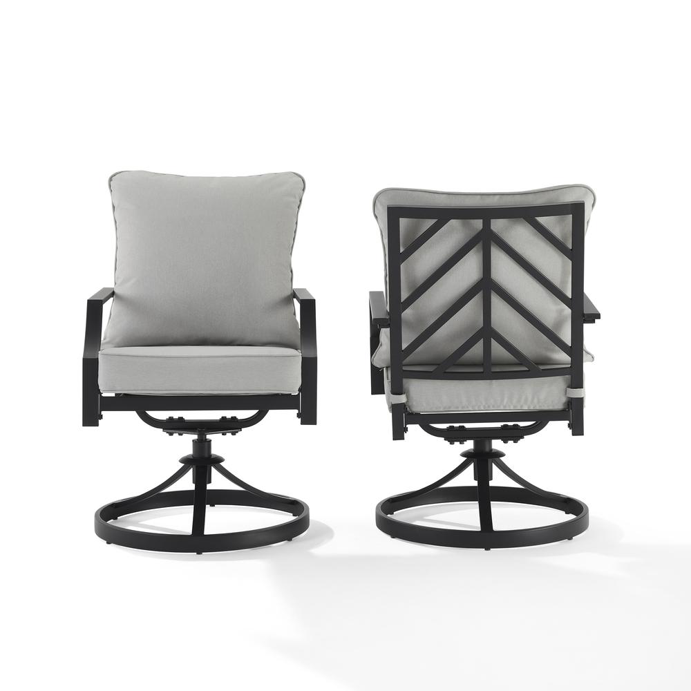 Otto 2Pc Swivel Outdoor Dining Chair Set - 2 Swivel Chairs. Picture 2