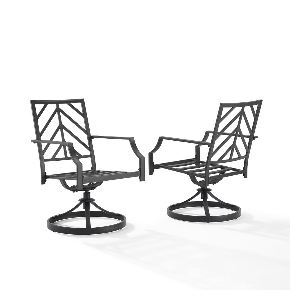 Otto 2Pc Swivel Outdoor Dining Chair Set - 2 Swivel Chairs. Picture 3