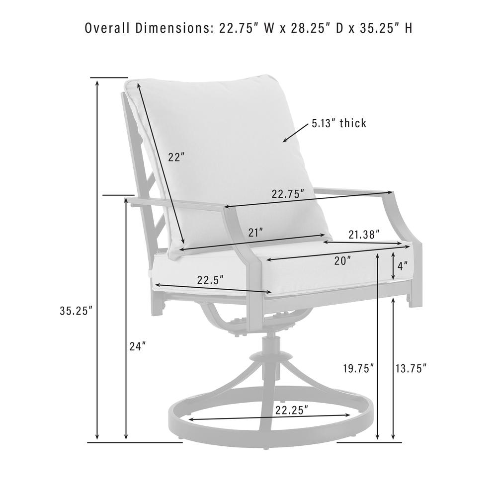 Otto 2Pc Swivel Outdoor Dining Chair Set - 2 Swivel Chairs. Picture 4