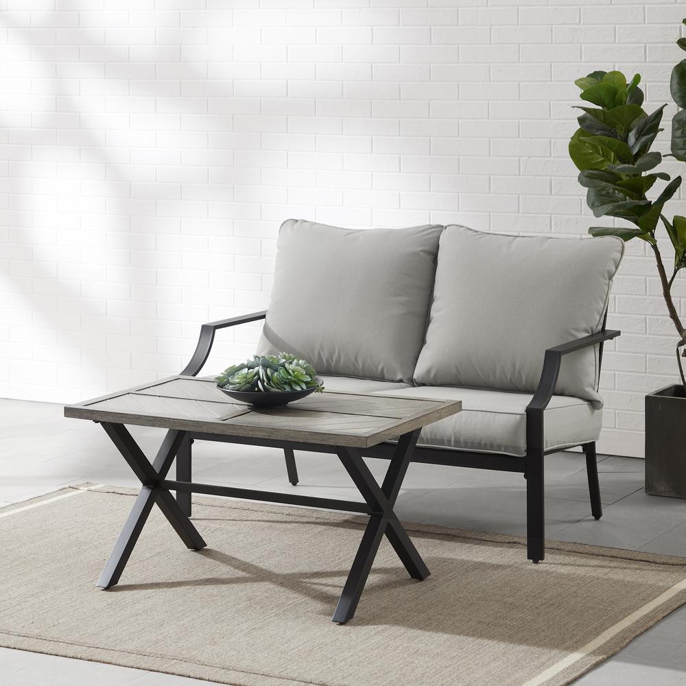 Otto 2Pc Outdoor Loveseat Patio Furniture Set. Picture 3