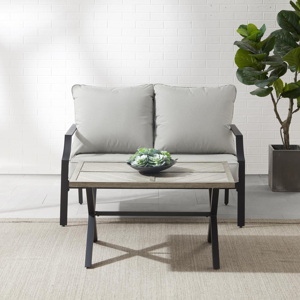 Otto 2Pc Outdoor Loveseat Patio Furniture Set. Picture 4