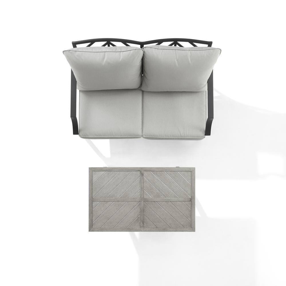 Otto 2Pc Outdoor Loveseat Patio Furniture Set. Picture 16