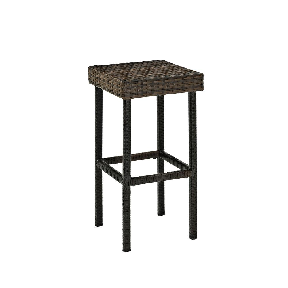 Palm Harbor 2Pc Wicker Backless Outdoor Bar Stool Set - 2 Stools. Picture 1