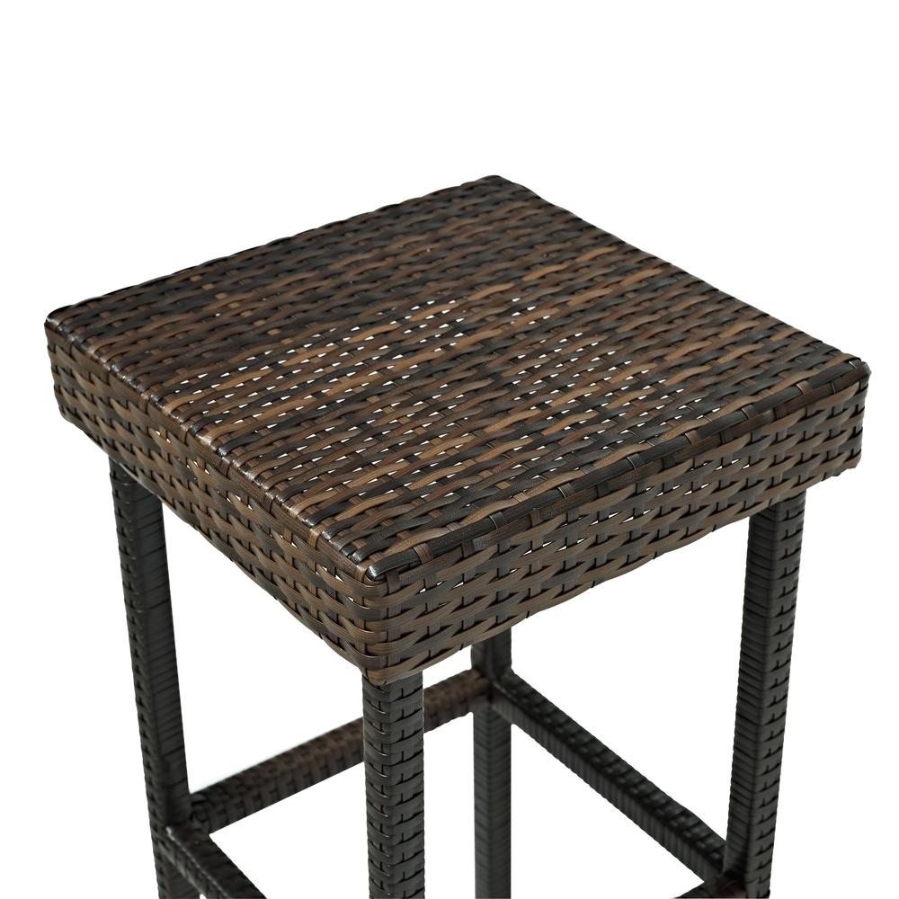 Palm Harbor 2Pc Wicker Backless Outdoor Bar Stool Set - 2 Stools. Picture 2