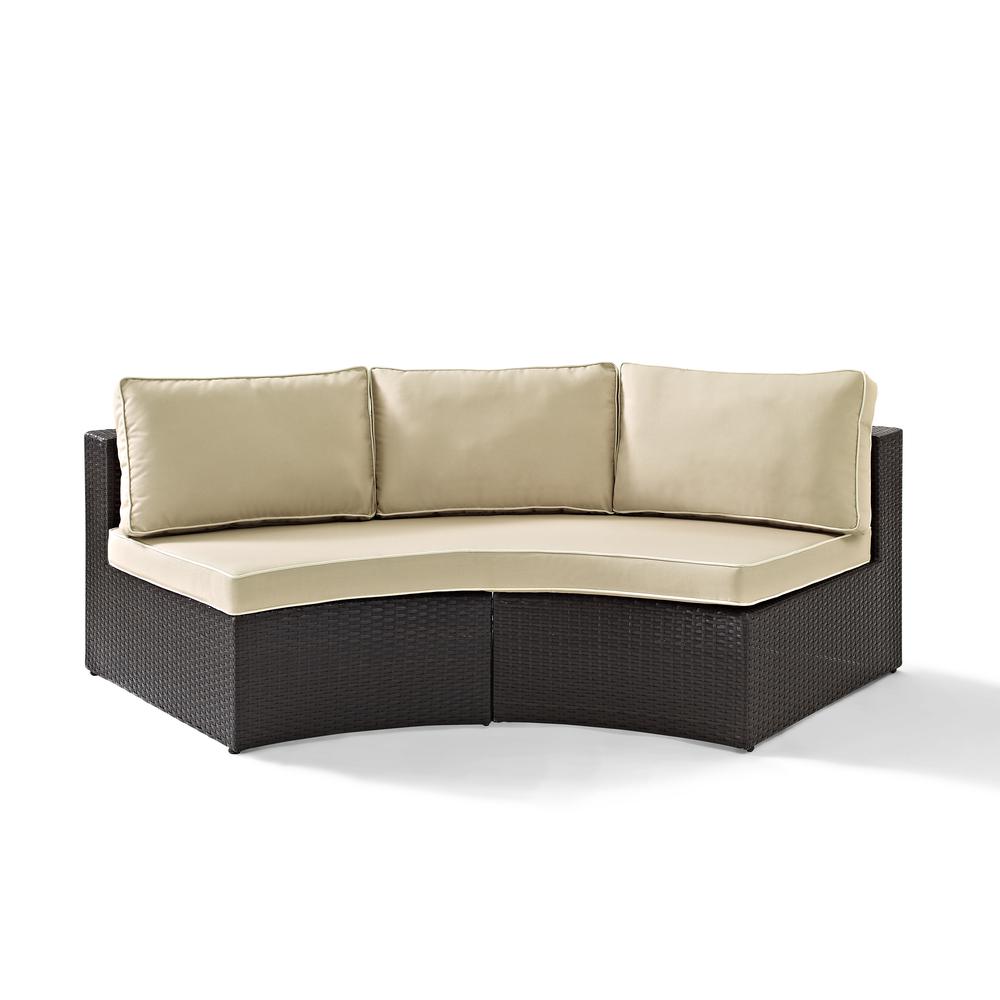 Catalina Wicker Round Outdoor Sectional Sofa. Picture 4