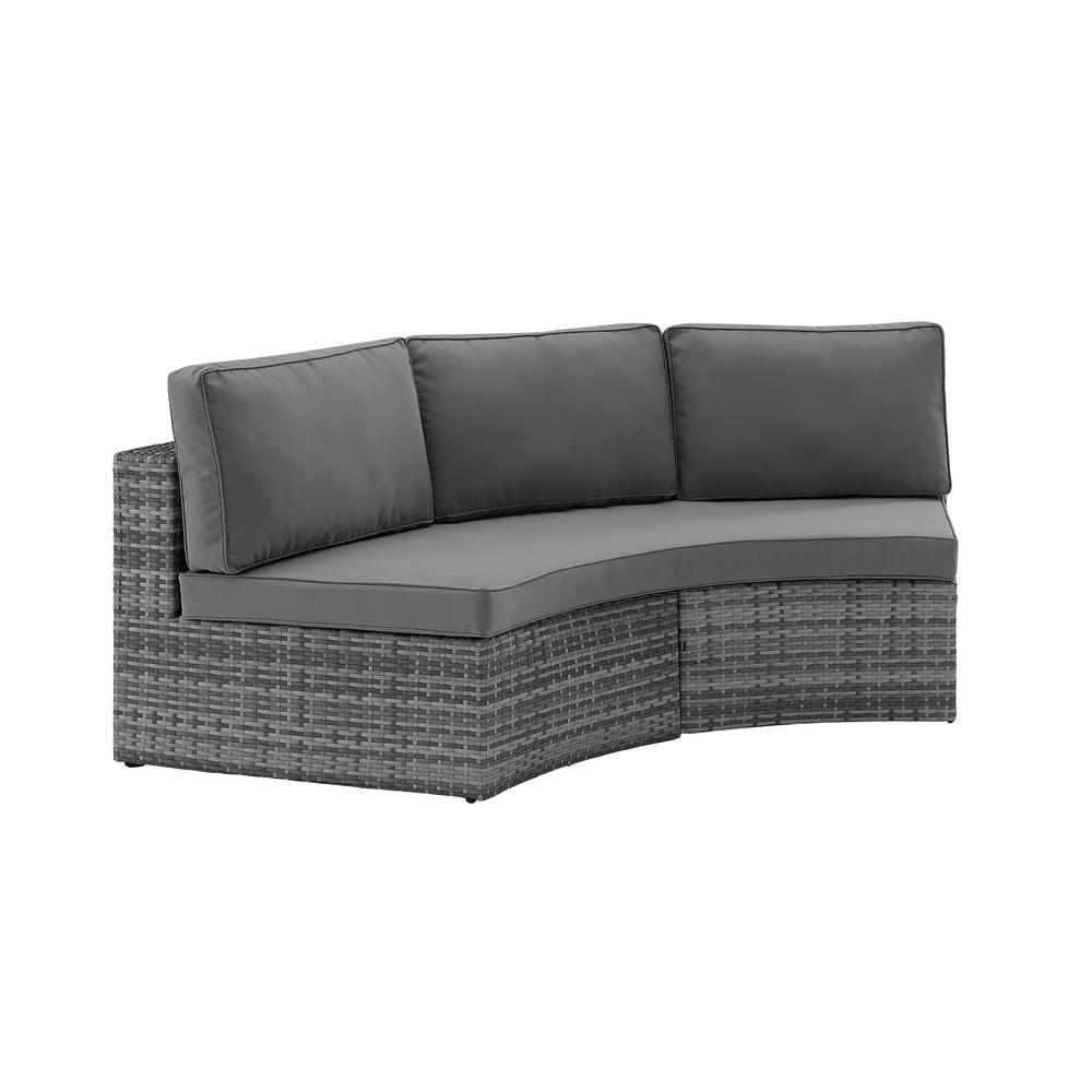 Catalina Wicker Round Outdoor Sectional Sofa. Picture 1