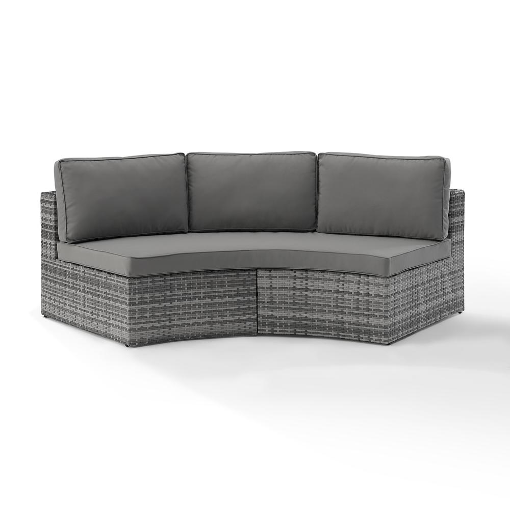 Catalina Wicker Round Outdoor Sectional Sofa. Picture 6