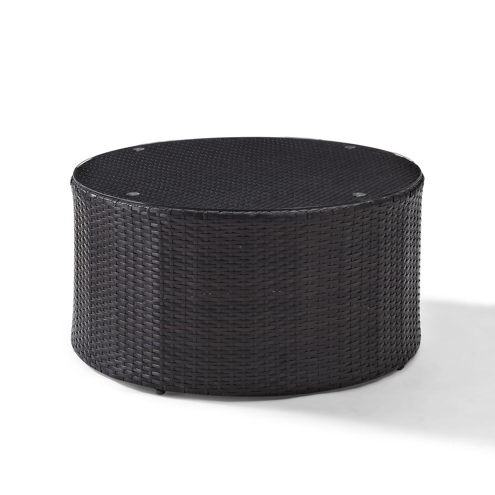Catalina Wicker Outdoor Round Coffee Table. Picture 1