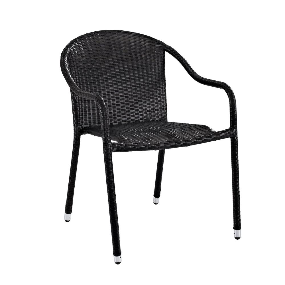 Palm Harbor 2Pc Stackable Wicker Outdoor Chair Set. Picture 1