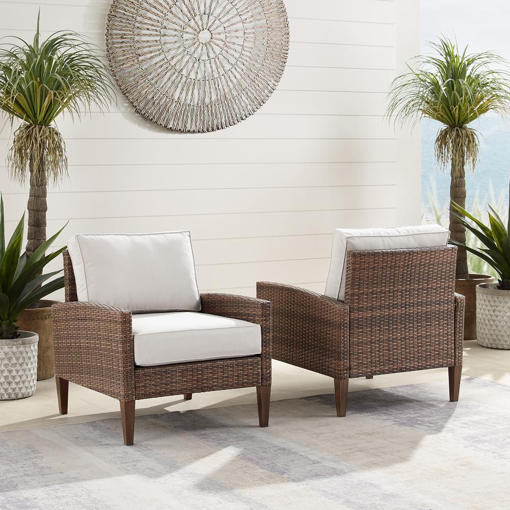 Capella 2Pc Wicker Outdoor Chair Set. Picture 5