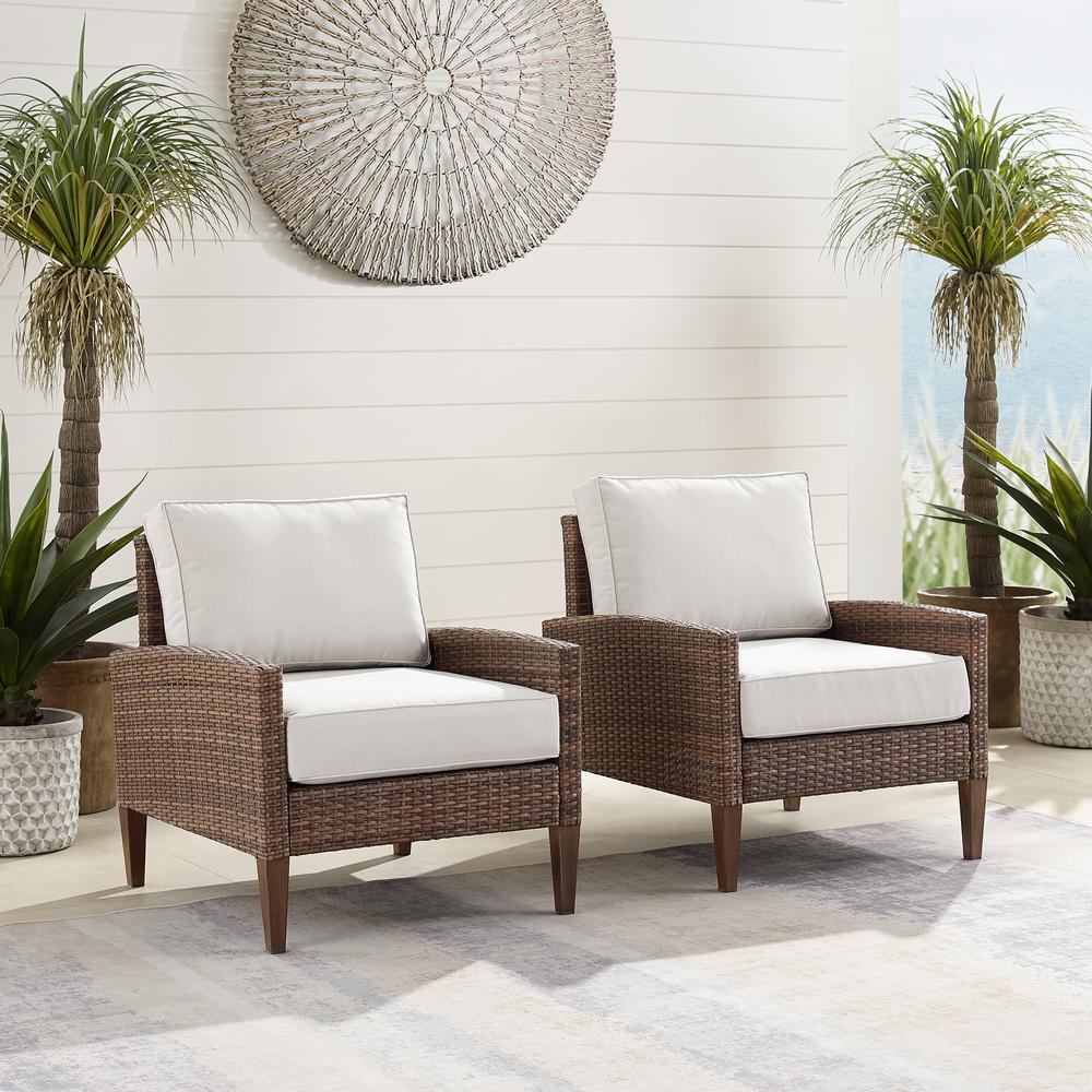 Capella 2Pc Wicker Outdoor Chair Set. Picture 6