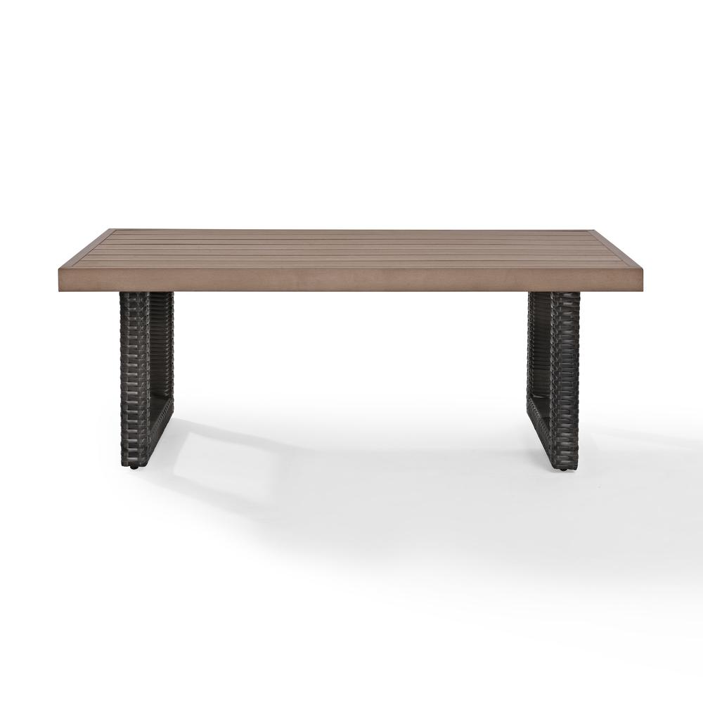 Beaufort Outdoor Wicker Coffee Table Mist/Brown. Picture 1