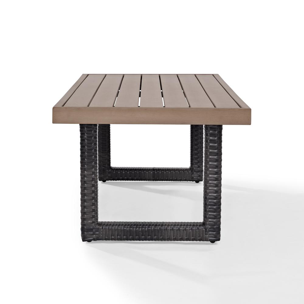 Beaufort Outdoor Wicker Coffee Table Mist/Brown. Picture 6