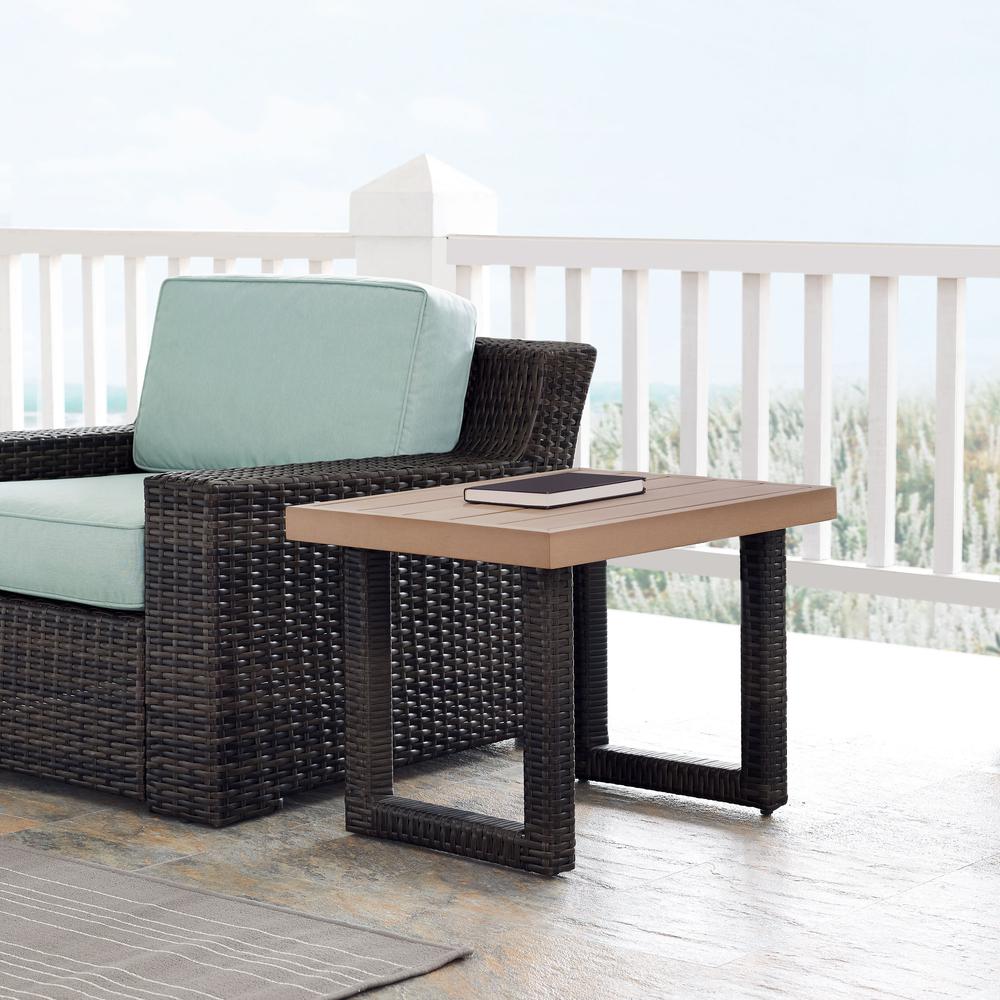 Beaufort Wicker Outdoor Side Table. Picture 2