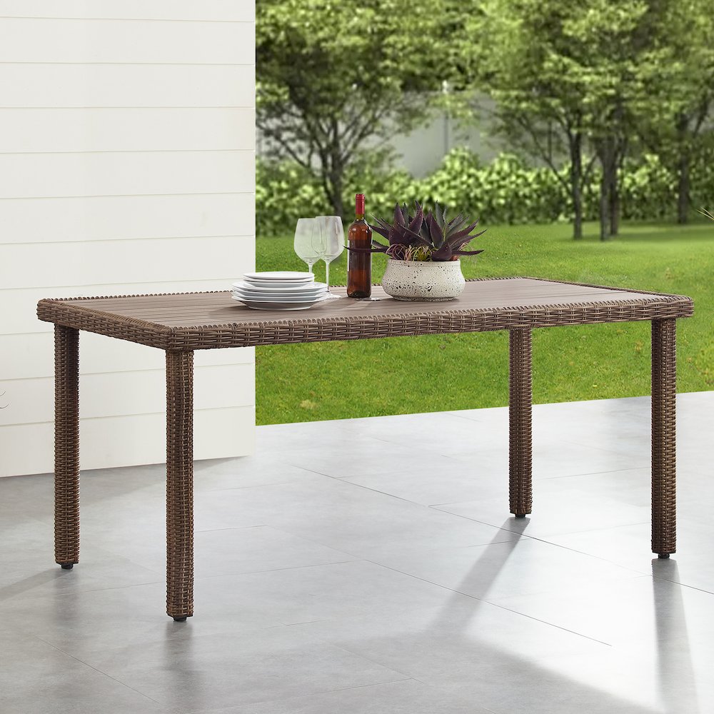 Bradenton Wicker Outdoor Dining Table. Picture 2